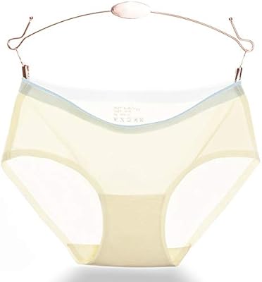 LFNSNK Calzoncillos Seda sin Costuras ultrafinos para Mujeres Ropa Interior cómoda Moda Calzoncillos Femeninos Bragas Suaves para Mujeres XL Amarillo: Amazon.es: Deportes y aire libre