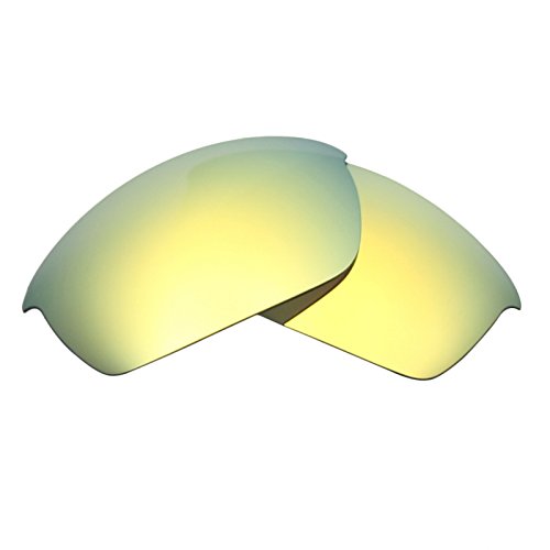 MRY Polarized Replacement Lenses for Oakley Flak Jacket Sunglasses (24K Gold)