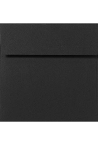 LUXPaper Square Invitation Envelopes | Peel & Press | 6 1/4" x 6 1/4" | Black Linen | 80lb. Text | 50 Qty