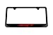 SRT satin Black License Plate Frame - Red Engraved Logo - Challenger - Charger - Jeep - Chrysler