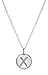 Amazon Essentials Sterling Silver Round Disc Initial Pendant Necklace, 18.64