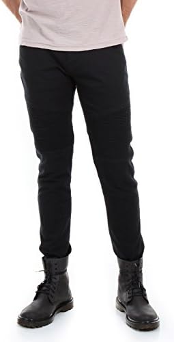 Royal Blue Apparel Men's Moto Stretch Twill Pants (Black - 34W, 30L)