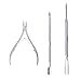 LEMONBEST® A Set of Stainless Steel Nail Cuticle Spoon Pusher Remover Cutter Nipper Clipper Professional Manicure Tools