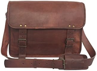 13 Inch Vintage Handmade Leather Messenger Bag for Laptop Briefcase Best Computer Satchel School distressed Bag