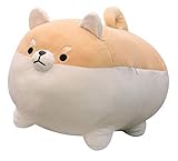 Auspicious Beginning Stuffed Animal Shiba Inu Plush Toy Anime Corgi Kawaii Plush Soft Pillow Doll Dog, Plush Toy Best Gifts for Girl Boy (Brown, 15.7')