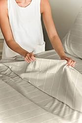 Striped Bed Sheets - Beige Sheets - Tan Striped