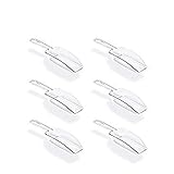 Sohapy 5.5 Inches 12 Pack Mini Food Grad Clear Plastic Kitchen Scoops for Wedding, Protein Powders,Candy Dessert Buffet,Tea,Coffee and Ice Cream