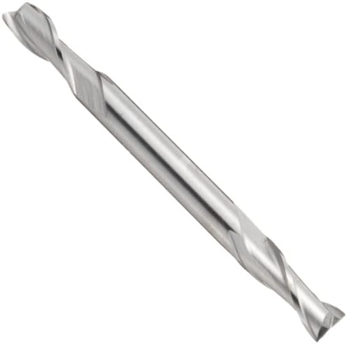 YG-1 E1003 High Speed Steel (HSS) Square Nose End Mills, Inch, Double End, Uncoated (Bright) Finish, 30 Degree Helix, For Use With All Materials