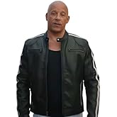 Men's Café Racer Moto Black Trendy Style Genuine Lambskin Leather Biker Jacket With White Stripes Soft Leather