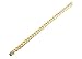 Mens Gold Tone Heavy 4mm Thick Cut 9
