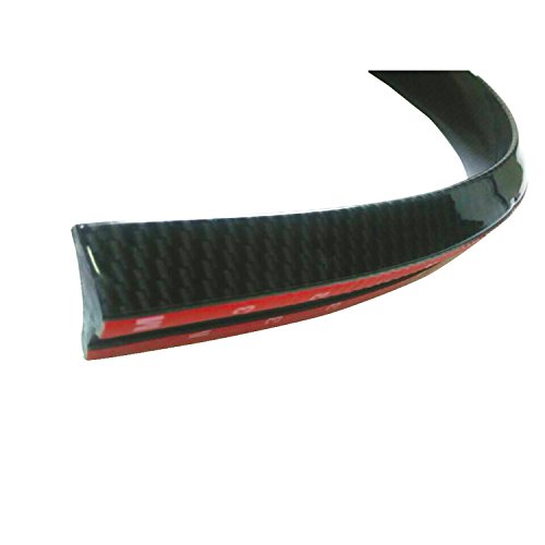 Hanperal Universal PU Trunk Lip Spoiler or Roof Spoiler Body Kit Trim Sticker, 4.5ft (145cm/1.4m), Carbon Fiber Pattern - Thumbnail 2