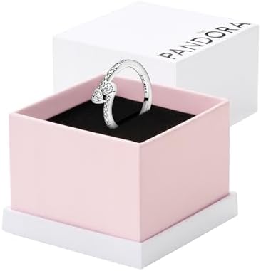 Pandora Two Sparkling Hearts Ring 191023CZ-56 price in UAE