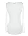 Long Sleeve Mesh Sheer See Through Round Scoop Neck Top, 2XL, White