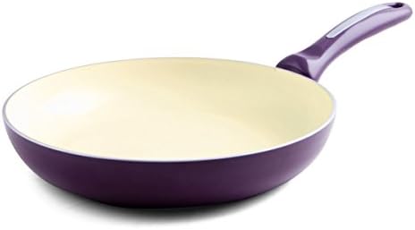 Essenso Ecotouch Lazio Enamel-Coated Frying Pan with Nonstick Ceramic Interior, PTFE / PFOA Free, 11", Purple