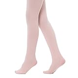 STELLE Girls' Ultra Soft Pro Dance Tight/Ballet Footed Tight (Toddler/Little Kid/Big Kid)(XS, Pink)