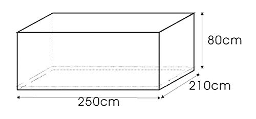 Royal Gardineer Loungegarnitur Abdeckung: XL-Gewebe-Abdeckplane für die komplette Garnitur, 250 x 80 x 210 cm (Abdeckung für Lounge Garnitur, Abdeckplane Lounge Garnitur, Winterschutz) – Bild 5