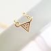 Honeycat Mini Crystal Triangle Necklace in 18k Gold Plate | Minimalist, Delicate Jewelry (G)