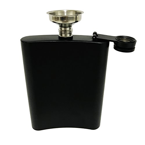 Stainless Steel Flask for Liquor Matte Black Leak Proof 8 Oz with Funnel in Gift Package for Men & Women for Perfecting Your Drinking Experience! By IDALIO - Thumbnail 4