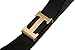 Men's Geniune Leather Belt Slide Metal Buckle Adjustable Waistband 35MM Black 105cm