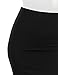 TWINTH Pencil Skirts Plus Size Casual Skirt Elastic Waist Band Scuba Streychy Solid Color Black Xx-Large