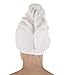Texere Women's Bamboo Hair Towel Wrap (2-Pack, Kashmir Blue/Natural White, Unisize) Quick Drying Absorbent Hair wrap for Her TX-AB011-001-4214-R-U