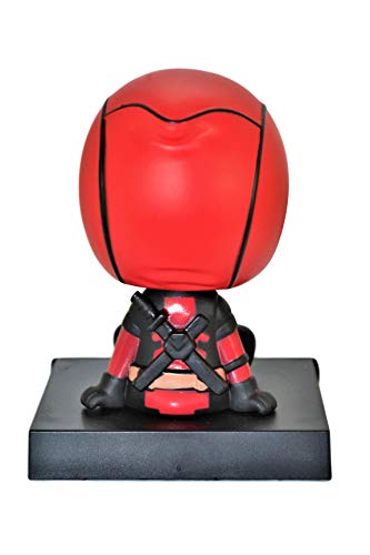 Deadpool Avengers PVC Cell Phone Holder Bobble Head Figure Car Dashboard Office Home Accessories Ultra Detail Doll (Avengers Deadpool)