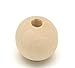 PEPPERLONELY Brand 100PC Natural Color Round Wood Spacer Beads 16mm( 5/8 Inch)