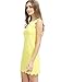 SheIn Women's Scalloped Trim Sleeveless Tank Dress Medium Yellow