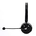 ECSEM Stereo Dual Ear Wireless Handsfree Foldable Headphones Over the Head, Boom Mic Microphone and 12 Hour Talk Time & 4 x Noise Cancelling for Cell Phones/computers (Black)