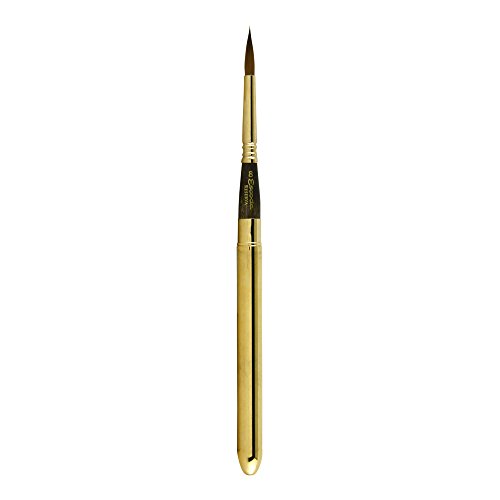 Speedball Art Products 1214-8 Escoda Reserva Series Artist Watercolor Round Travel Paint Brush Size 8, Pure Kolinsky-Tajmyr