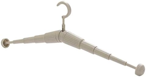 3 Colors elescopic Space Saving Portable Travelling Trousers Clothing Clothes Hanger Closet Organizer Clothes Rack (Khaki)