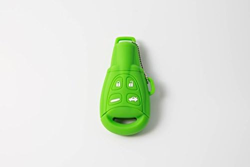 Faabzr - Silicone Skin For Saab 9-3 Key Fob In Green