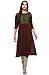 Janasya Indian Tunic Tops Crepe Kurti for Women (JNE2009-KR-310-XXL) Brown
