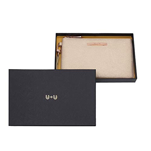 Womens Soft Lightweight Wristlet Clutch - Ladies Glitter Wristlet Organizer with Card Slot