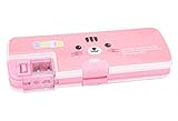 Multi-functional Plastic Students Stationery Pencil Case, Pink Owl