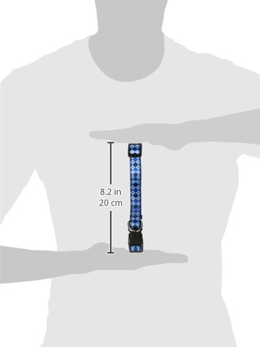 Aspen Pet 11460 Collar for Pets, 3/4 by 14 to 20-Inch, Harlequin Blue