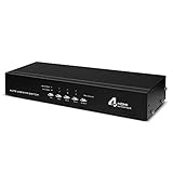 TNP KVM Switch HDMI (4 Port) Support 1080p Resolution HDCP w/4 HDMI & USB Cables Push Button