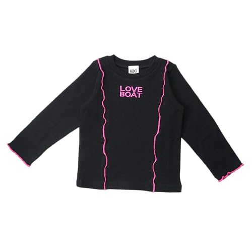 パイピング 長袖Ｔシャツ ブラック 100