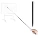 Telescopic Teachers Pointer,Teaching Pointer Stick for Classroom,Metal Hand Retractable Pointer Extended Length 25Inch, Handheld Presenter Whiteboard Pointer (Pure Black)