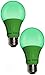 SLEEKLIGHTING LED A19 Green Light Bulb, 120 Volt - 3-Watt Energy Saving - Medium Base - UL-Listed LED Bulb - Lasts More Than 20,000 Hours