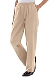 Only Necessities Women's Plus Size Petite Pants In Soft Twill, The No Hassle