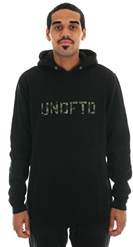 Undefeated CAMO STENCIL HOOD MENS SCREENPRINT FLEECE 5920451-BLACK