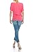 Nolabel Women's V Neck/Boat Neck Dolman Short Sleeve Side Shirring Drape Tunic Top (Plus Size)