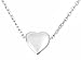 Floating Small Heart Cremation Urn Pendant Ashes Memorial Necklace (Silver tone)
