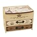 2 Layers Eiffel Tower Unique Wooden Jewelry Box Case Trinket Box Multipurpose Storage Boxes Drawer Storage Cabinet