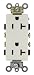 Leviton 16342-W 20-Amp, 125-Volt, Decora Plus Duplex Receptacle, Straight Blade, Commercial Grade, Self Grounding, White primary