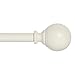 Ivilon Drapery Treatment Window Curtain Rod - Ball Style, 48 to 86 Inch. Color White/Ivory