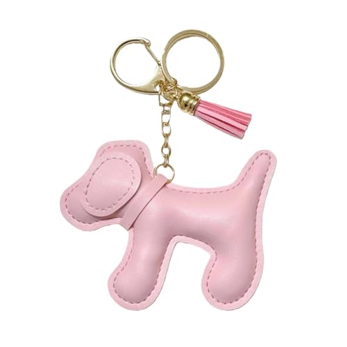 YUNCN Cute Leater Dog Keychain,Puppy Bag Charms with Tassel and… at Amazon