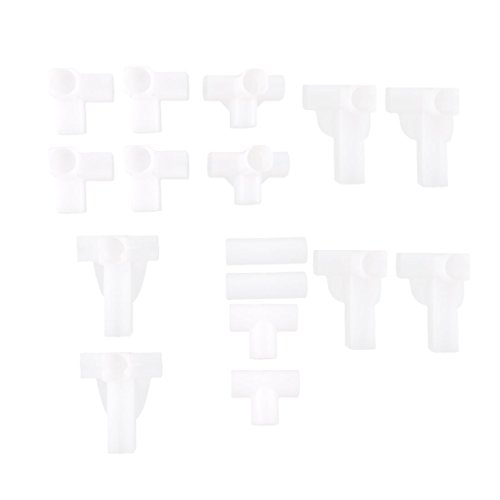 uxcell Shoe Rack Accessories Connectors Set, 16mm Inner Diameter for Repair Assembled Wardrobe, Replacement of Parts 16 Pcs