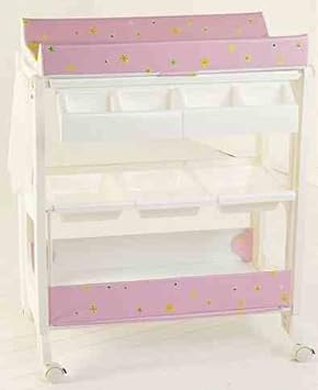 pink baby changing unit